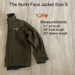 The North Face Olive Military Green Men’s S Jacket Soft Shell Fleece Lined Snow